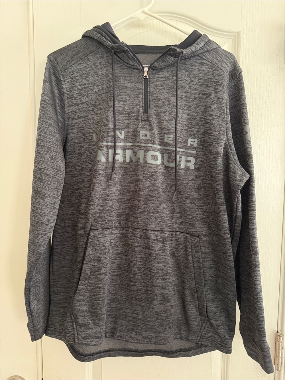 Under Armour Men's Dark Gray Heather Quarter-Zip Hoodie